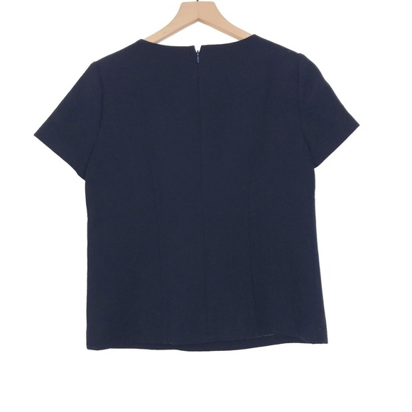 J.CREW COLLECTION Jewel Neck Short Sleeve Blouse Top 0 - Picture 2 of 9